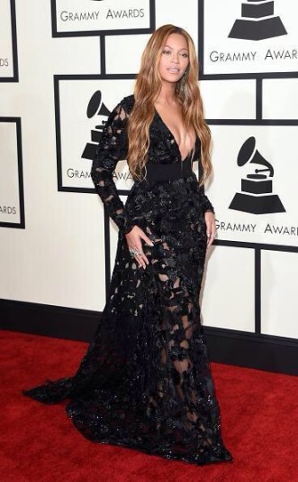 Beyoncé wearing Tom Ford at the 57th Annual Grammy Awards.